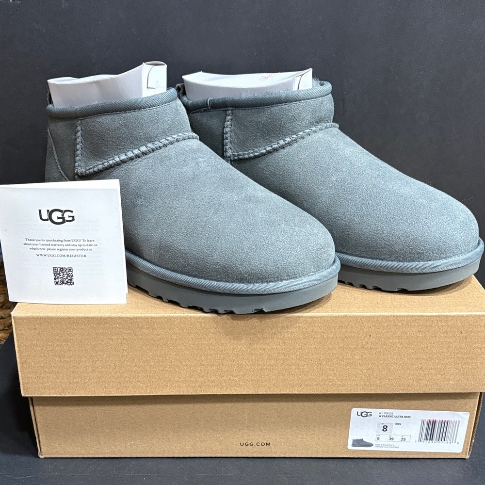 UGG Classic Ultra Mini Gray Boots